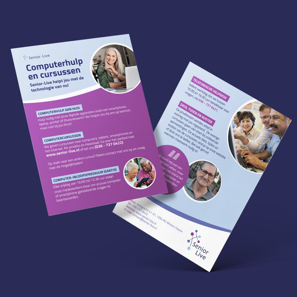 Flyer maken door een freelance grafisch vormgever